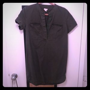 Ladies Jcrew shirt dress green size 6